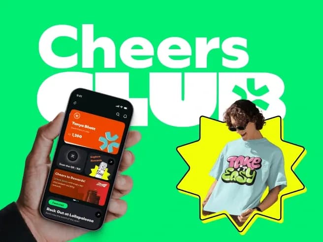 Cheers Club mobile loyalty experience designed for AB InBev