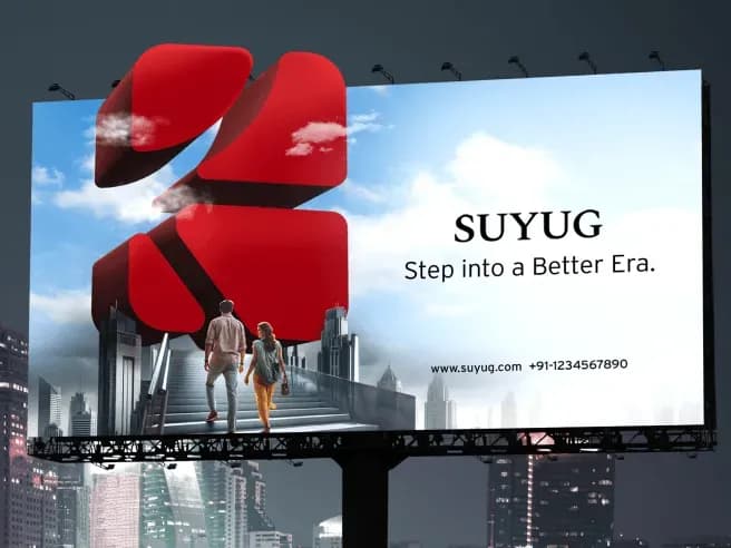 SUYUG real estate brand campaign displayed on a large outdoor billboard